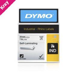 Dymo Rhino 24mm Wht Vinyl