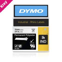 DymoRhino Blk on Wht 19mm Tape