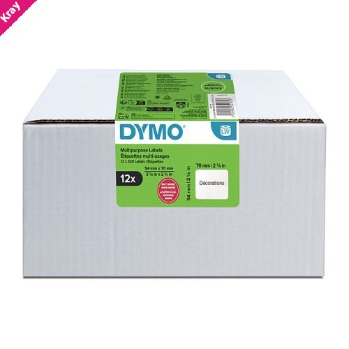Dymo LW Multi Lbl 54x70mm Pk12