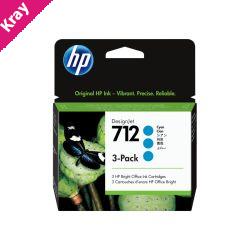 HP #712 29ml Cyan 3 Pk 3ED77A HP #712 29ml Cyan 3 Pk 3ED77A