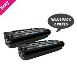  2 x Q2670A #308A Black Premium Generic Toner