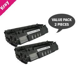  2 x Q7553A Q5949 CART315i CART 308i Black Premium Toner