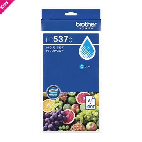 Brother LC-537 Cyan Ink Cart