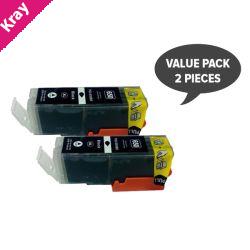  2 x PGI-650XL Pigment Black Compatible Cartridge