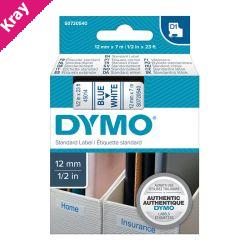 D1 Blue on Wht 12mmx7m Tape D1 Blue on Wht 12mmx7m Tape