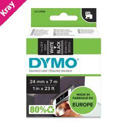 Dymo D1 Tape 24mmx7M Wht onBlk Dymo D1 Tape 24mmx7M Wht onBlk