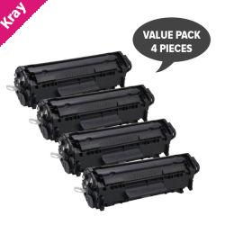 Q2612A #12A Cart-303 Premium Generic Toner (Set of 4)