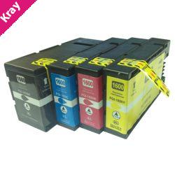 PGI-1600XL Premium Pigment Compatible Inkjet Cartridge Set (4 Cartridges)