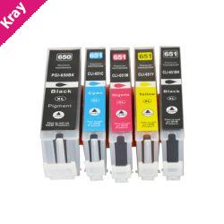 PGI-650XL CLI-651XL Compatible Inkjet Set 5 Cartridges [Boxed Set]