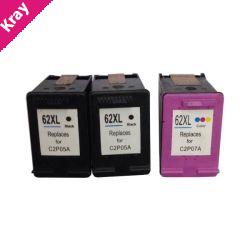 Remanufactured Value Pack (2 x HP62XL Black & 1 x HP62XL Colour)