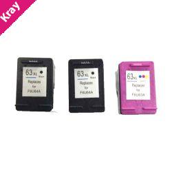 Remanufactured Value Pack (2 x HP63XL Black & 1 x HP63XL Colour)